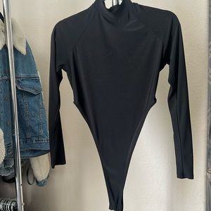 Fashion Nova Women’s Black Mesh Bodysuit Size S